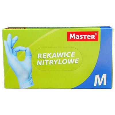 Rękawiczki jednorazowe nitrylowe Master M