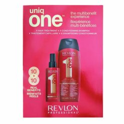 Zestaw regenerujący szampon i treatment w sprayu Revlon Uniq One