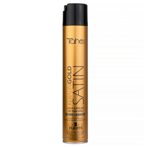 Lakier do włosów suchych Tahe Keratin Gold Satin 3