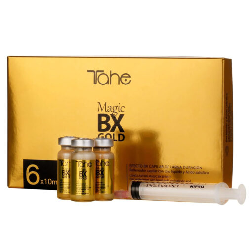 Kuracja ultraodżywcza zagęszczająca do włosów Tahe Magic BX Gold Botox