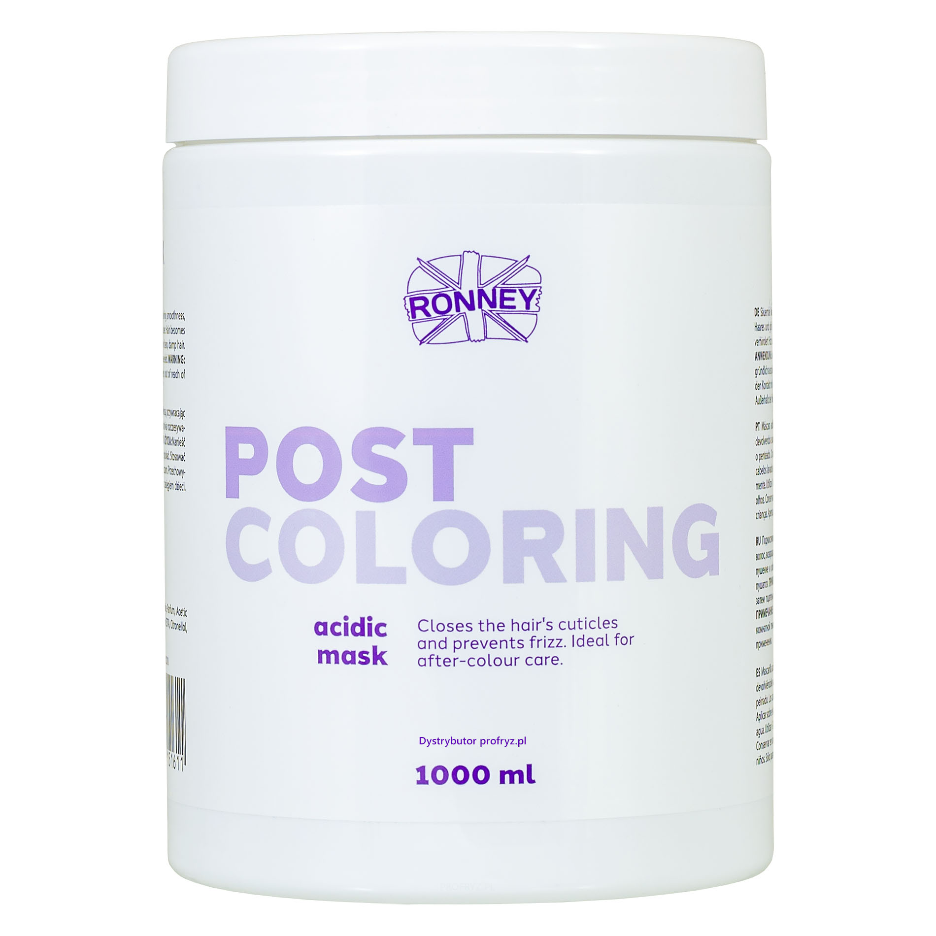 Maska zakwaszająca do włosów po koloryzacji Ronney Acid 1000ml Maska zakwaszająca do włosów po koloryzacji Ronney Acid 1000ml