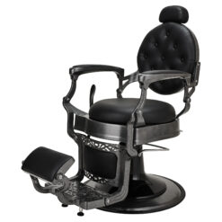 Fotel barberski Ayala Tommy Black przód