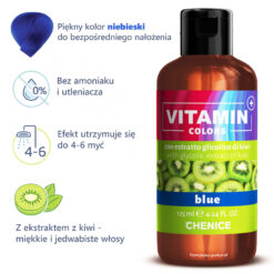 Farba półtrwała do włosów w formie żelu do bezpośredniego stosowania Chenice Vitamin Colors Blue 125ml